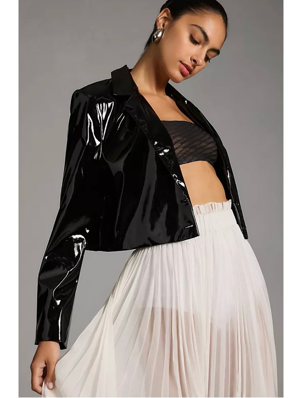 NWT Baum und Pferdgarten@ Bala Faux Leather Blazer in Black Size 38 (US 8)